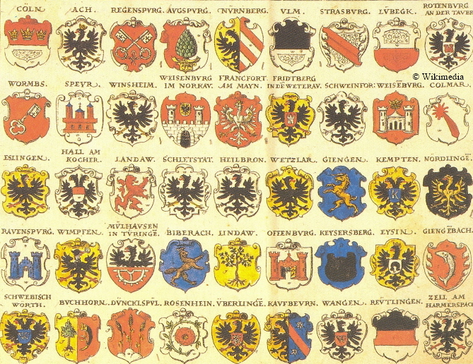 Wappen der freien Reichsstädte von 1605, Blatt 1