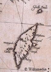 Teilabschnitt einer Seekarte mit Gotland aus dem Jahre 1626